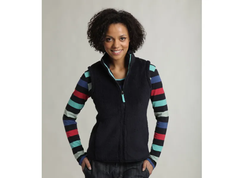 Seasalt Womens Liberty Fleece Gilet Squid Ink